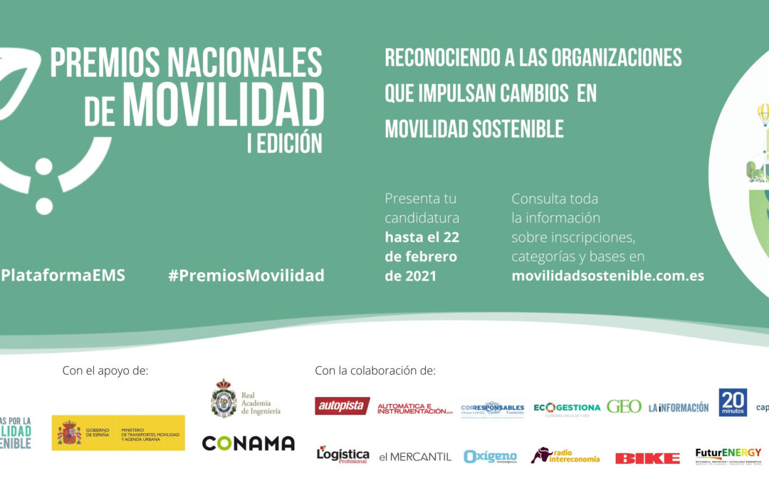Premios Nacionales de Movilidad: ¡Último mes para presentar candidaturas!