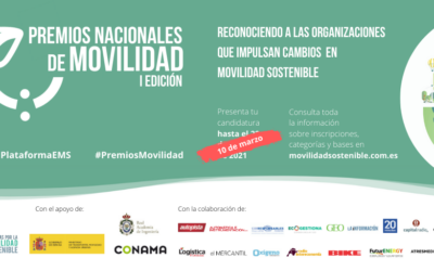 Premios Nacionales de Movilidad: ampliado el plazo para presentar candidaturas