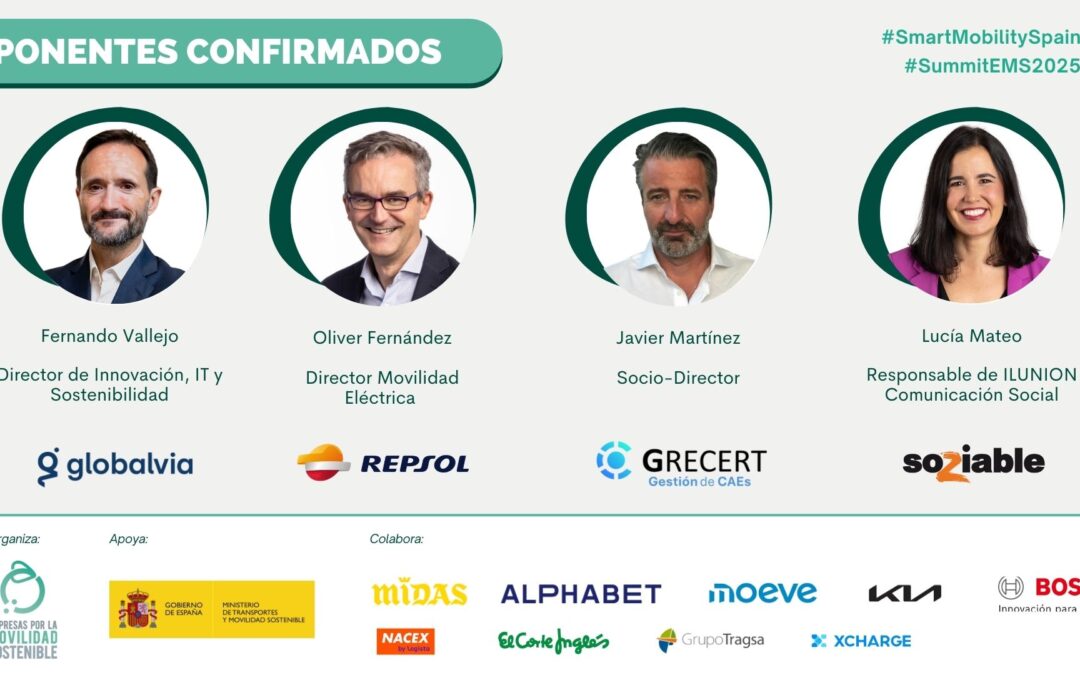 Nuevos ponentes confirmados de la 9ª edición del ‘SUMMIT 2025: Impulsando la Movilidad Sostenible desde las Empresas’